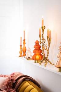 Nueva decoración de diseñador con 5 velas unidas con oro Nuevo diseño de soporte único Portavelas elegante - Product Image 2