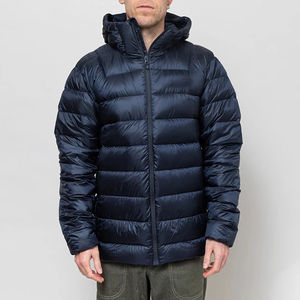 Chaqueta de Invierno para Hombre 2026, Diseño Personalizado de Fábrica, Forro Térmico de Poliéster, Cuello Alto de Nailon, Logotipo Frontal, Color Azul Pato - Product Image 4