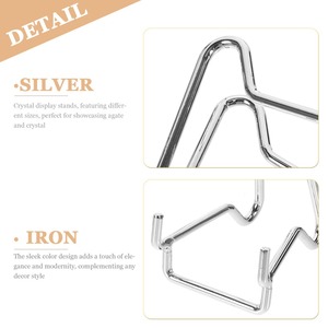 Juego de soportes de exhibición cromados plateados, caballetes de Metal para marcos de fotos, impresiones artísticas, platos de libros y uso decorativo de mesa - Product Image 2