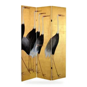 Paravent pliant en toile double face avec motif d'oiseaux Ogata <span class=keywords><strong>Korin</strong></span> - Product Image 4
