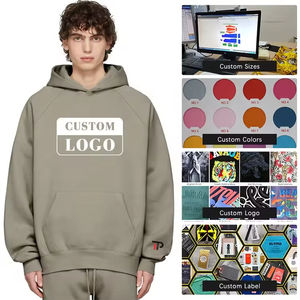 Zohan Creations poids lourd 100% coton à capuche personnalisé goutte épaule surdimensionné Streetwear Boxy recadrée OEM ODM sweats à capuche hommes sweat à capuche - Product Image 5