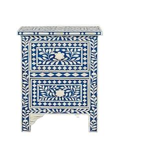 Muebles con incrustaciones de hueso de estilo bohemio a la moda, mesita de noche grande India hecha a mano y cómoda por F S intinternational - Product Image 3