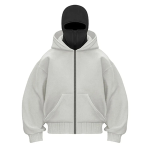 100% coton pull à capuche unisexe sweat à capuche personnalisé pour hommes deux pièces Sports de plein air décontracté hommes sweat à capuche avec capuche couverture complète du visage - Product Image 2