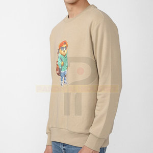 Prix de gros – Sweat-shirt col rond personnalisé pour homme, doublure polaire hiver, coupe oversize, style streetwear, en vente en ligne - Product Image 1