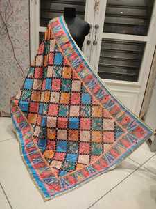 Hermoso Chal Étnico Bordado a Mano, Dupatta India 2024, Prenda de Moda Multicolor para Traje Salwar Kameez - Product Image 2