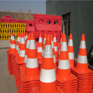 Cône en PVC à circulation complète avec film réfléchissant d'ingénierie haute visibilité - Product Image 5