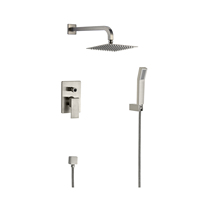 TIDJUNE Bain Douche Robinets Valves et Garniture Salle de Bain Kit de Douche Mural Ensemble Complet de Robinet Système de Douche de Pluie
