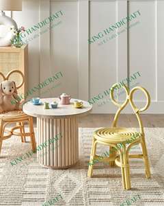 Chaise pour enfants en rotin naturel moderne, ajout délicieux à toute chambre d'enfant-pour l'extérieur et la cuisine - Product Image 1