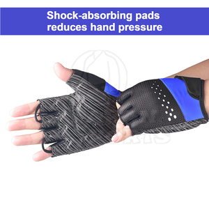 Gants de cyclisme demi-doigts sur mesure en gros, robustes, respirants, à séchage rapide, en cuir, pour toutes les saisons, chauds et de haute qualité - Product Image 6