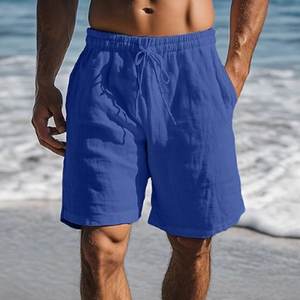Bañador de verano para hombre, pantalones cortos lisos, informales, elásticos, relajados, pantalones cortos de secado rápido - Product Image 5