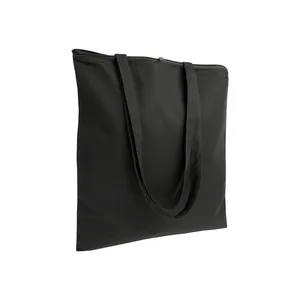 Borse Tote in Cotone Personalizzate 220 G/m2, Borse Promozionali per lo Shopping con Cerniera, Gadget Personalizzabili - Product Image 3