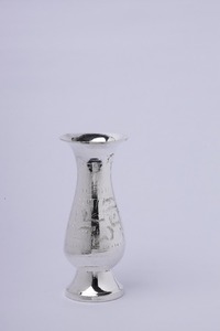 Vase décoratif élégant en argent avec des fleurs artificielles en gros centre de table pour la maison - Product Image 2