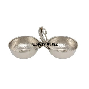 Bol à chocolat en métal doré Forme ronde Bol à chocolat plaqué argent Taille personnalisée Nouveau bol à chocolat de luxe - Product Image 3