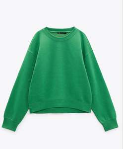 Crop <b>Top</b> <b>Sweat</b> Shirts for Women Cotton Breathable and Lightweight <b>Sweat</b> Shirts Plain Dyed <b>Sweat</b> Shirt - Product Image 3