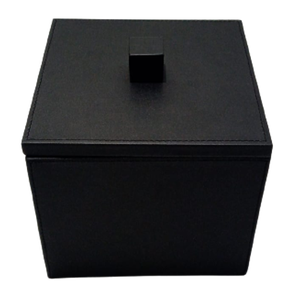 Cubo de Hielo de Cuero Sintético de 3QT, Negro - Product Image 1