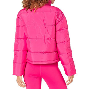 Chaqueta de satén de la mejor calidad para mujer, logotipo bordado acolchado a la moda, transpirable para exteriores, ropa cálida de invierno para otoño - Product Image 3