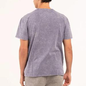 T-shirt Oversize Délavé à l'Acide 100% Coton Vintage, Col Rond, Manches Courtes, Streetwear Uni pour Homme - Product Image 5