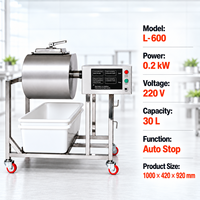 Machine à marinade automatique de viande 30L en acier inoxydable, marinadeur à rouleaux, équipement de mélange alimentaire électrique pour cuisine commerciale