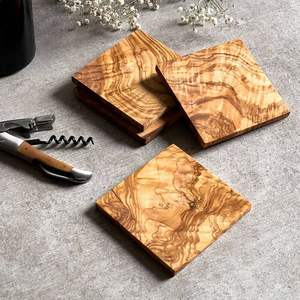 Premium Quality Handmade Wooden Coaster Set Smooth <b>Polished</b> Surface for Drinks Cups & Glasses for Home Kitchen Office Use - Product Image 6