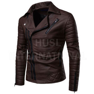 Vente en gros Mode Vestes de moto en cuir PU à capuche noires imperméables pour hommes - Product Image 2