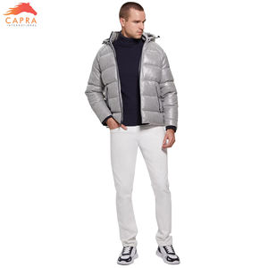 Chaqueta de Plumón Ecológica con Capucha para Hombre, Diseño Nuevo, Logotipo Personalizado, a Prueba de Viento, para Invierno, en Venta - Product Image 2