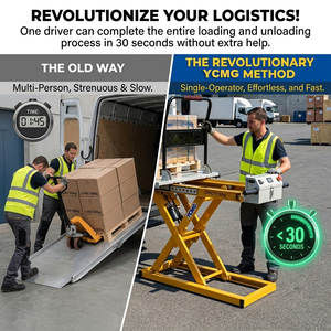 Chariot élévateur à palettes autoporteur YCMG 500 kg, transpalette électrique portable, mini chariot élévateur à batterie 12 V pour le levage de marchandises dans les camions et les fourgons - Product Image 6