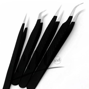 RMI Durable Hot Sale Stainless Steel Eyelash Extension Tweezers <b>Pointed</b> Tip False Eyelash Applicator and <b>Removal</b> Beauty <b>Tools</b> - Product Image 2