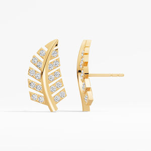 Boucles d'oreilles plaquées rhodium taille brillant en or 14 carats 18 carats de luxe fabriquées à la main en laboratoire bijoux de déclaration élégants pour femmes - Product Image 5