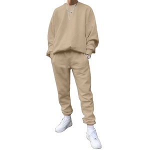 Gran oferta, chándal 100% de algodón para hombre, diseño personalizado, talla grande, moda informal, ropa de invierno, chándal transpirable sólido, fábrica - Product Image 1