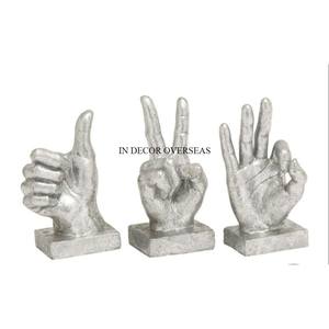 Fournitures de sculpture de concepteur de visage humain en métal robuste plaqué or de haute qualité avec base en marbre de forme ronde à prix compétitif - Product Image 3