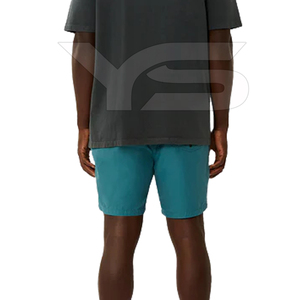 Short décontracté 100% coton pour hommes taille moyenne Short chaud motif respirant Style de rue cordon teint uni solide non tissé - Product Image 3