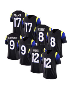 Vêtements de sport de football américain antibactériens avec impression par transfert thermique, jersey 100% polyester, jersey cousu de qualité supérieure - Product Image 1