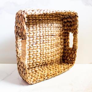 Storage <b>Basket</b> Water Hyacinth With <b>Handle</b> Handmade Storage <b>Basket</b> Wholesale eco-friendly Made in Vietnam - Product Image 3
