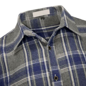 Camisas de franela sólida para hombre de nuevo diseño 100% algodón Regular Fit Casual manga larga transpirable secado rápido - Product Image 5