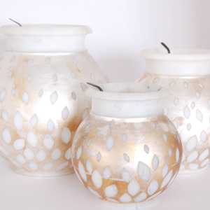 Silver Candle Holder Metal <b>Tealight</b> Candle Holder for Diwali Decoration Items with Base of Urli Bowl Diwali Gift Items - Product Image 5