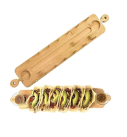 Présentoir à tacos en bois de manguier de qualité admirable pour les objets décoratifs de forme carrée et polis naturels avec vente