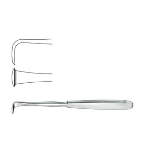 Elévateur manuel en acier Langenbeck Rasoir droit de 190mm avec base tranchante de 16mm Instrument non stérile pour salles de chirurgie - Product Image 1
