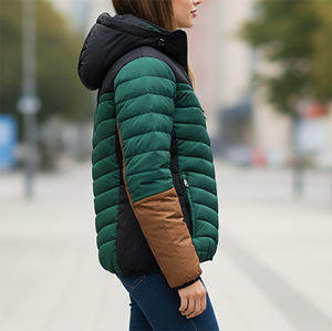 แจ็คเก็ตพัฟเฟอร์บุผ้าฝ้ายแบบสั่งทำ สีบล็อก ราคาส่ง ถูก ระบายอากาศได้ดี น้ำหนักเบา ทรงหลวม สบาย - Product Image 3