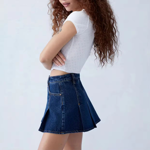 Falda vaquera larga elegante para mujer, Falda vaquera personalizada para mujer, traje de Falda vaquera Sexy de algodón para mujer - Product Image 5