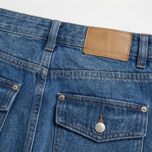 Jeans Cargo Rectos de Mezclilla para Mujer, Cintura Media, Estilo Hip Hop, Casuales, de Algodón, Secado Rápido, Transpirables, Sostenibles, Color Personalizado, Ropa Urbana - Product Image 5