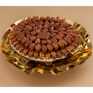 Cuenco de chocolate de metal redondo vintage con base de madera Cuenco de chocolate hecho a mano Perfecto para regalos de lujo y eventos especiales - Product Image 6