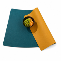 Tapis de table personnalisé en cuir synthétique écologique de 3 mm d'épaisseur, imperméable, résistant à la chaleur, facile à nettoyer, pour la maison, le restaurant, l'hôtel