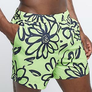 Short de bain irisé à taille élastique, coupe classique 100% Nylon Polyamide avec poches latérales - Product Image 5