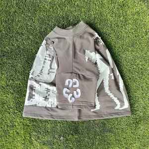 Venta al por mayor de lujo personalizado de gran tamaño lavado ácido 100% algodón camiseta para hombres patrón sólido gran gráfico serigrafiado Vintage - Product Image 2