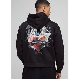 เสื้อมีฮู้ดผ้าฝ้ายโอเวอร์ไซส์สำหรับผู้ชายเสื้อสวมหัวแบบเรียบๆดีไซน์แบบสวมหัวใช้ได้ทั้งชายและหญิงทรงพลัสไซส์สำหรับฤดูหนาว - Product Image 1