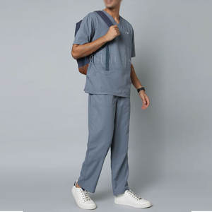 2025 personalizado al por mayor de los hombres Jogger Scrub trajes 100% algodón de alta calidad Hospital Scrub Sets Hecho en Pakistán - Product Image 3