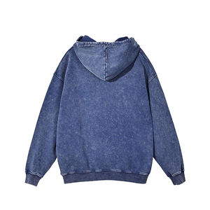 Sweat à capuche pour homme tendance et très vendu, lavage à l'acide, 100% coton, streetwear printemps, service OEM, faible MOQ 10 pièces, coupe ample - Product Image 4