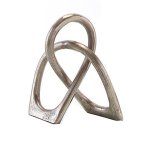Sculpture écologique de couple dansant en aluminium, ornement de pièce maîtresse, conception antique, couleur argent, décoration de table pour mariage - Product Image 6
