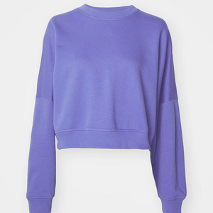 เสื้อสเวตเตอร์ถักสองชั้นสำหรับผู้หญิง, เสื้อสเวตเตอร์ลูกเรือสำหรับฤดูหนาวชุดลำลองมีโลโก้ด้านหน้า - Product Image 2