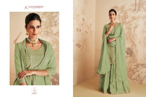 Nouvelle collection de vêtements indiens et pakistanais semi-cousus Salwar Suit pour occasion spéciale d'Inde - Product Image 2